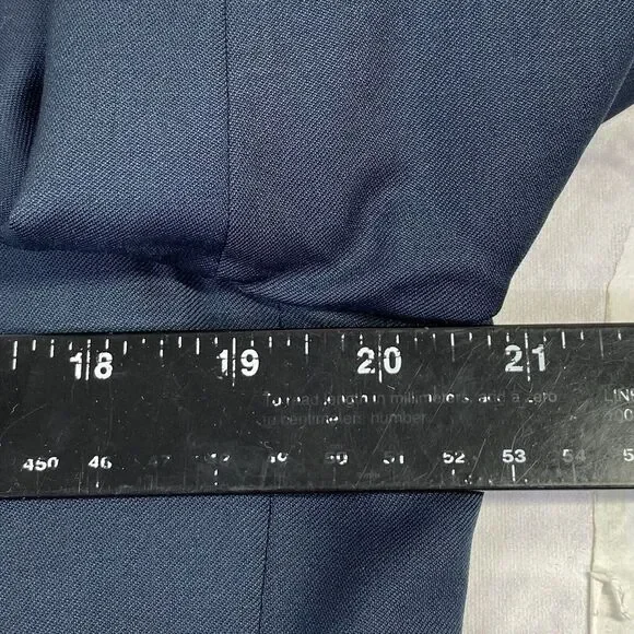 Canali Mens Wool Solid Navy Three Button Long‎ Sleeve Blazer Jacket Size 48R - Picture 9 of 16